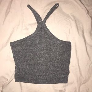 unique cross neck crop top